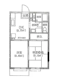 サニーハイツ第2【2階】の間取り