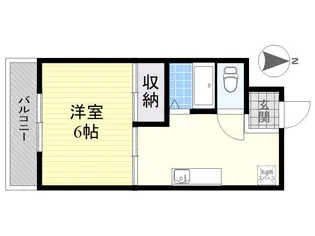 1DKの間取り画像