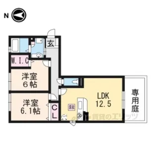 メゾンシャトー神照【1階】の間取り