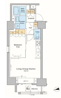 プラウドフラット西早稲田【5階】の間取り