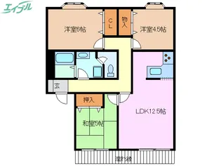 マンション時計台【1階】の間取り