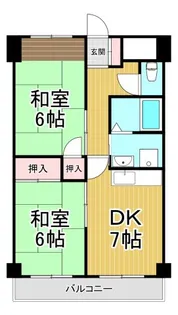 白峰コーポ【3階】の間取り