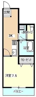 ガーデンテラス物部【3階】の間取り