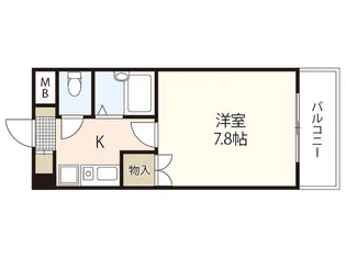 ドミトリー庚午壱番館【4階】の間取り