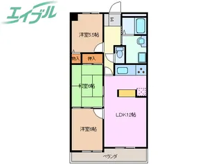 丸美ロイヤル城西(1102号)【11階】の間取り