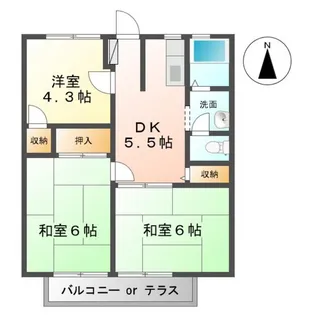 エスポワール【2階】の間取り