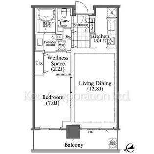 芝浦アイランド ブルームタワー【37階】の間取り