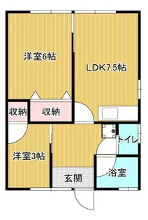 オアシス南坂部【2階】の間取り