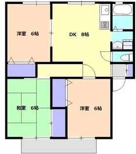 中新井グリーンコーポB【2階】の間取り