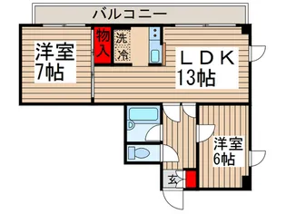 グランドパレス蘇我【2階】の間取り