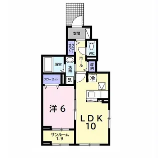 シャルムアイII【1階】の間取り