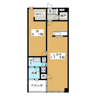 御棚町Hils【2階】の間取り