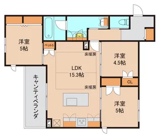 プランドール南流山【2階】の間取り