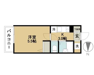 アヴァンティ早稲田【2階】の間取り