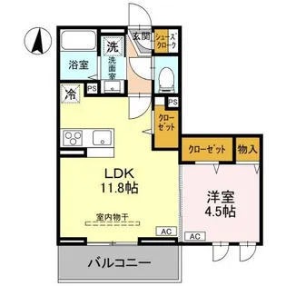 埼玉県さいたま市中央区大戸1【アパート】の間取り