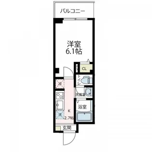 ビューノQ.S.横濱阪東橋【1階】の間取り