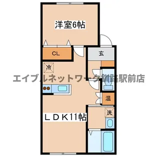 1LDKの間取り画像