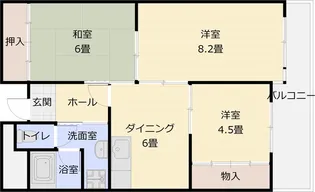 ユーネスト浅野【3階】の間取り