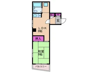 プチメゾン夕陽丘【2階】の間取り