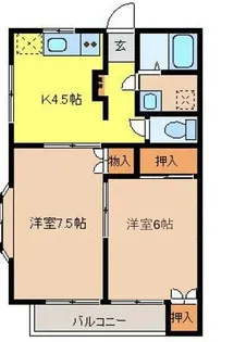 レジデンスHANA【2階】の間取り