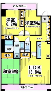 東京都府中市宮西町5【マンション】の間取り