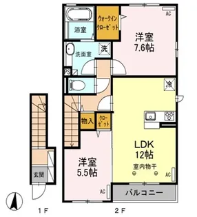 Sakura【2階】の間取り