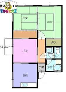 岩間アパート【2階】の間取り