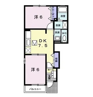 プラシード・コルソB【1階】の間取り