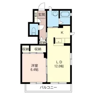 ウィルコートコガネ C【1階】の間取り