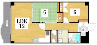 京都府京都市中京区大黒町【マンション】の間取り