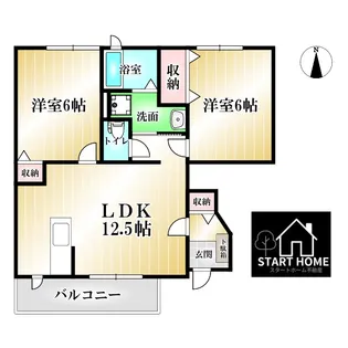 徳島県板野郡藍住町矢上字安任【アパート】の間取り