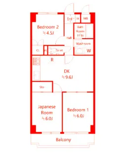ス力イパレス東戸塚【3階】の間取り