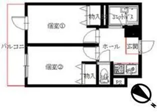 コーポ代々木上原【2階】の間取り