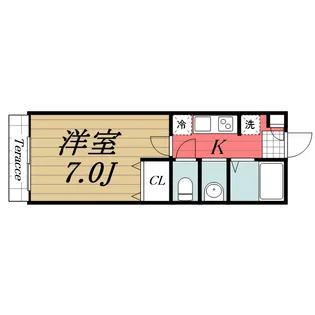 千葉県千葉市若葉区桜木北2【アパート】の間取り