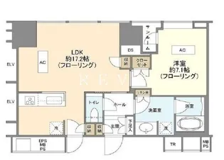 ワテラスタワーレジデンス【39階】の間取り