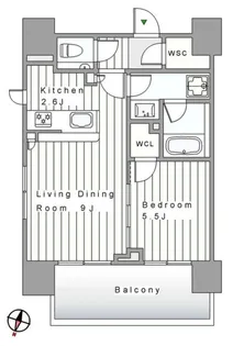 東京都港区赤坂2【マンション】の間取り