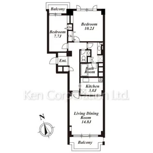 広尾ガーデンヒルズ【5階】の間取り