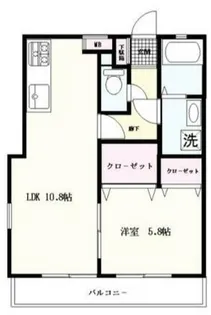 メゾンシュシュ【2階】の間取り