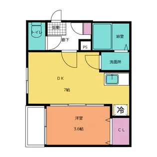 ALIVIO UCHIDABASHI【3階】の間取り