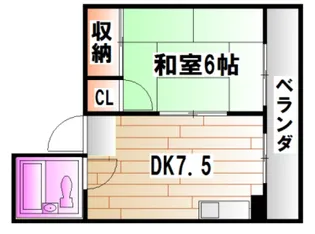 広島県広島市中区榎町【マンション】の間取り