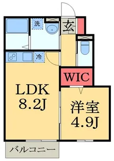 ボナールKIMI【1階】の間取り