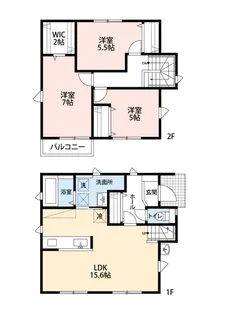 福島県福島市笹谷字稲場【一戸建】の間取り