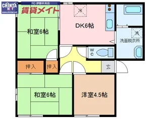 幸紀明和アパート【2階】の間取り