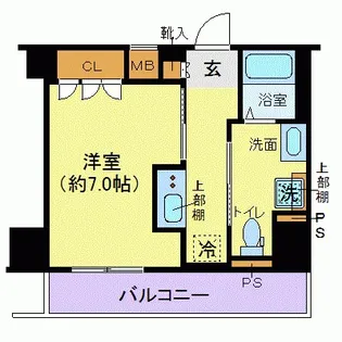 ジェノヴィア東日本橋駅前グリーンヴェール【3階】の間取り