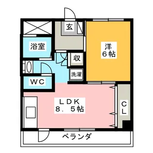 サンハイツ橋本【4階】の間取り