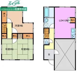 三重県名張市朝日町【一戸建】の間取り
