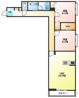 神奈川県小田原市栄町4【マンション】の間取り
