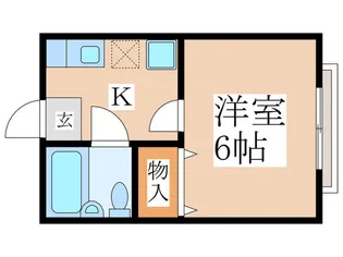 コーポサンライズII【1階】の間取り