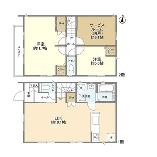 千葉県野田市岩名1【一戸建】の間取り