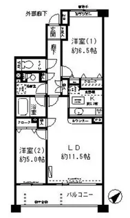 ミレニアムコート青葉台【2階】の間取り